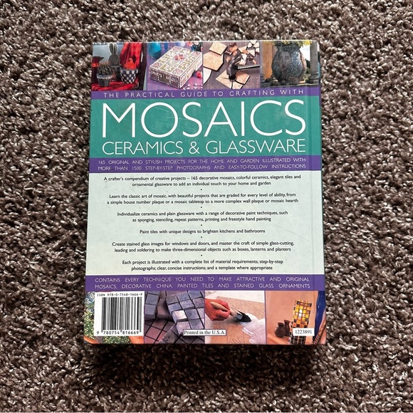 The Practical Guide to Crafting with Mosaics Ceramics & Glassware Hardcover Book - Picture 2 of 2